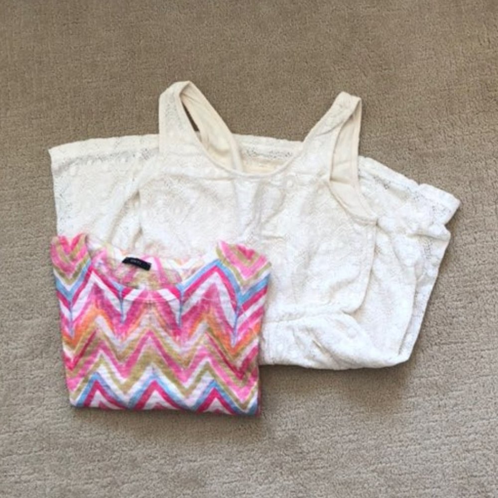 Mossimo Supply Co. white XS dress/ENTI sweater